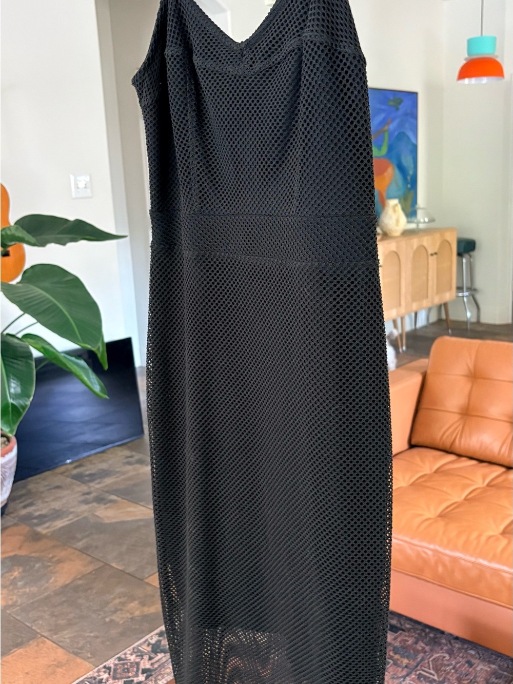Express Black Mesh Maxi Dress